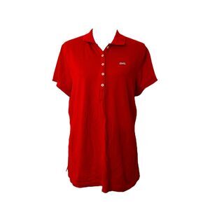 Le Tiger Women's Shirt Red Short Sleeve Athletic Golf Polo Size XL